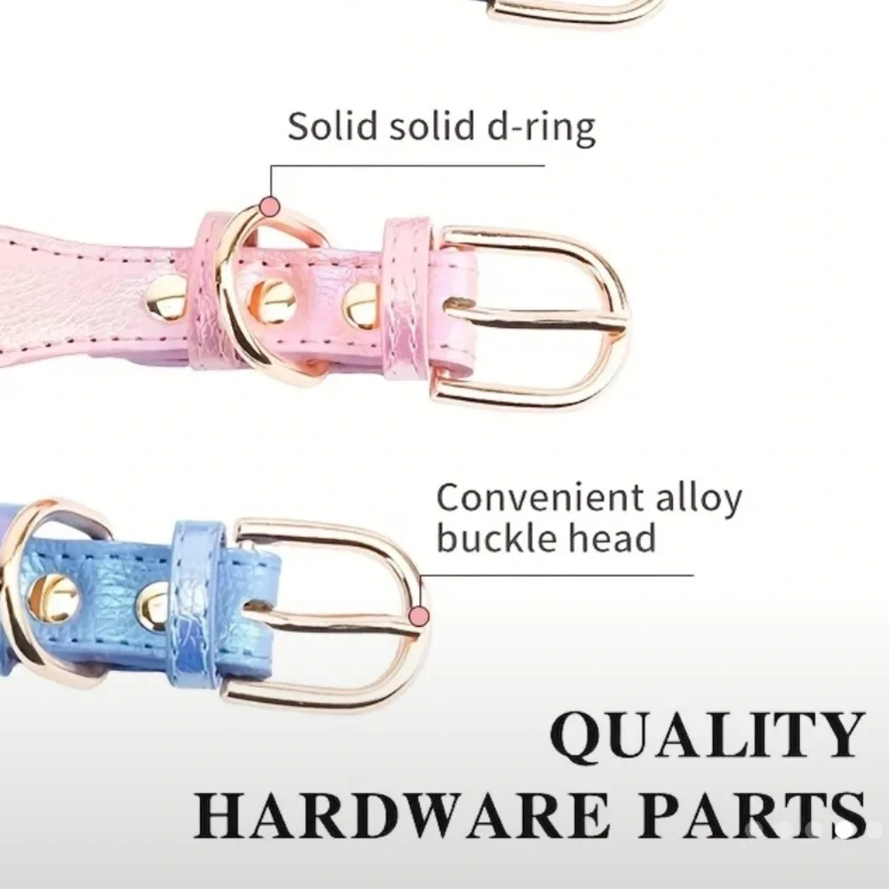 Blue Heart Charm Pet Collar